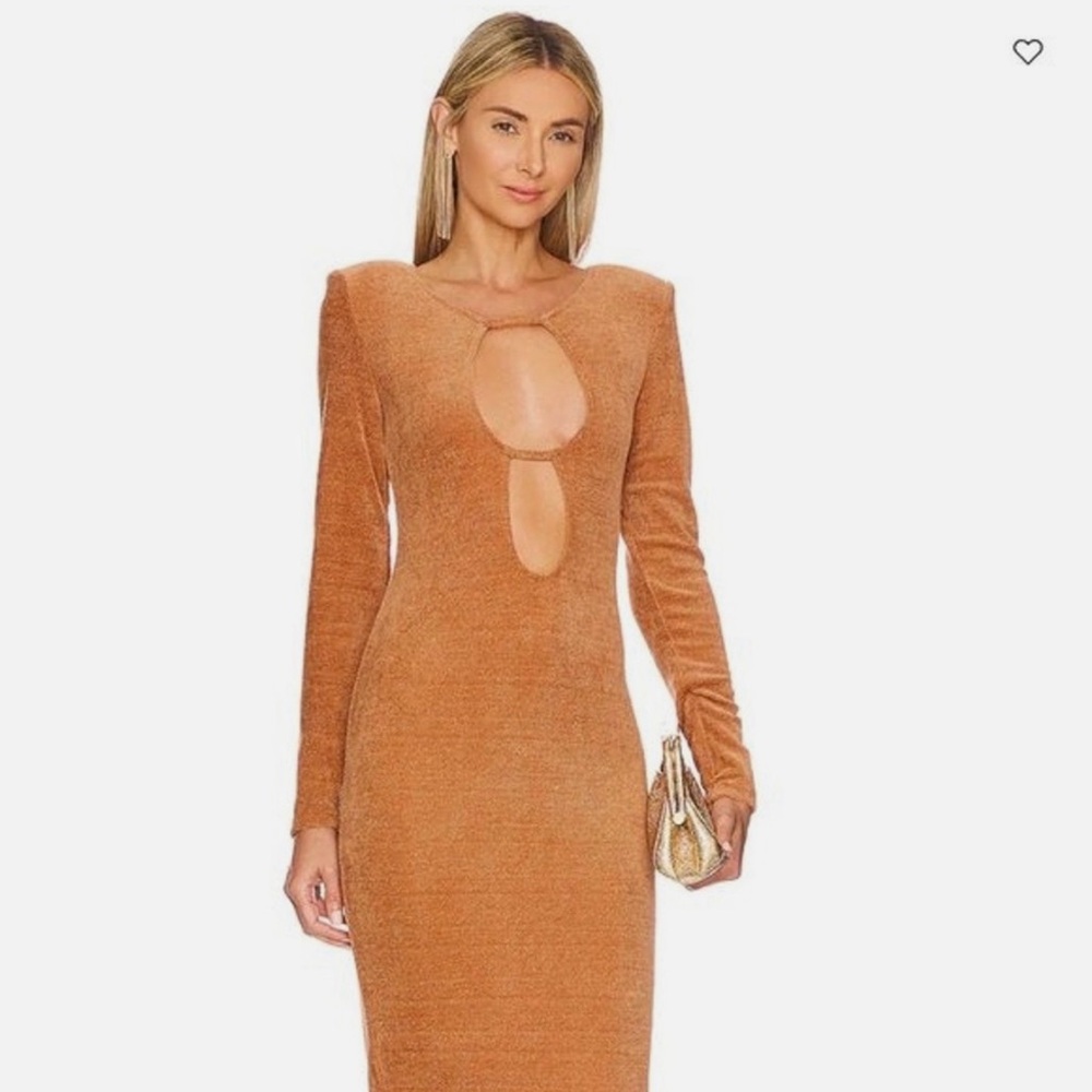 Bronx and Banco Amara Long Sleeve Dress in copper- size M